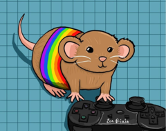 Gamer Rat - Postcard